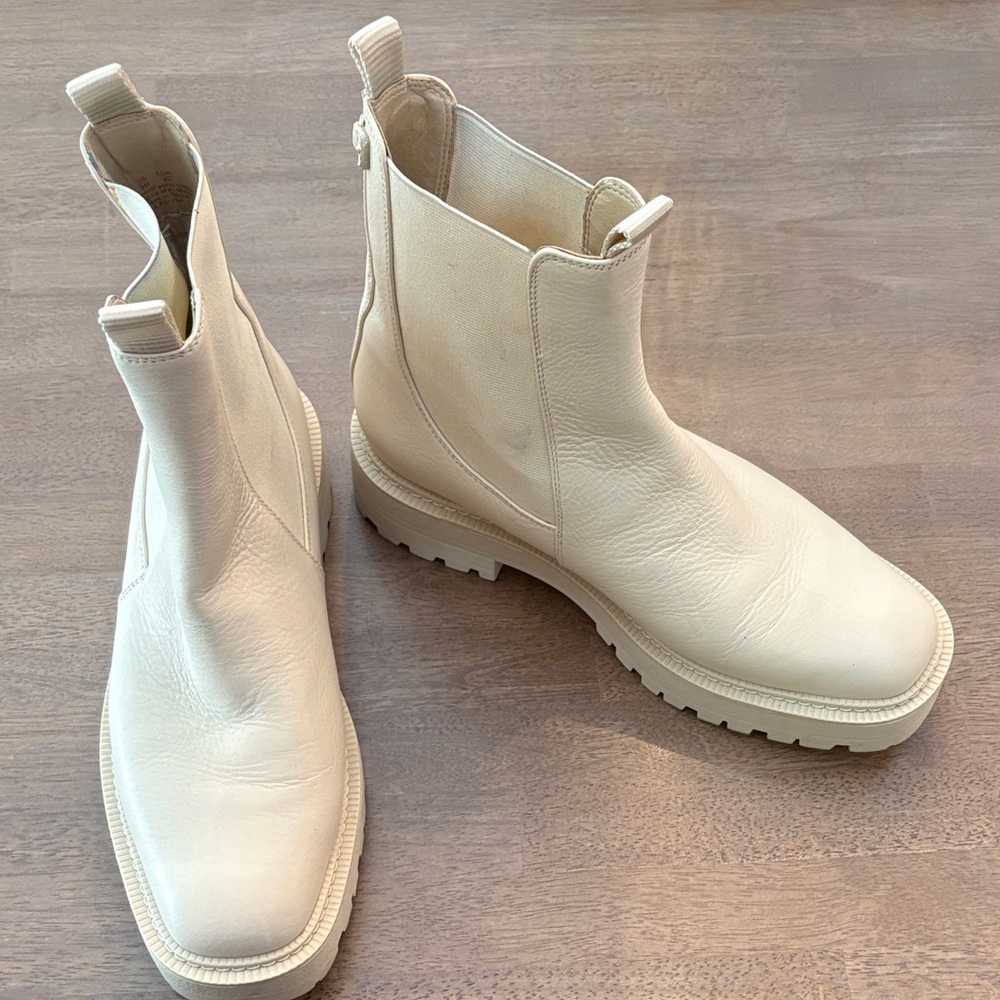 Sam Edelman Cream Ankle Booties